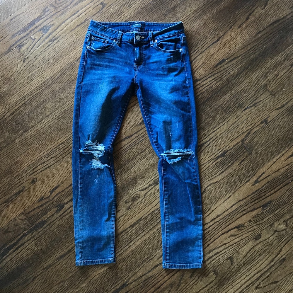 Just USA Denim Distressed Skinny Jean Size 5